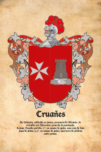 Escudo heráldico del apellido CRUAÑES