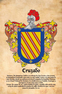 Escudo heráldico del apellido CRUZADO