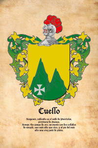 Escudo heráldico del apellido CUELLO