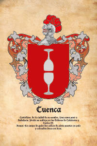 Escudo heráldico del apellido CUENCA