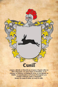 Escudo heráldico del apellido CUNILL