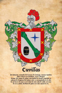Escudo heráldico del apellido CUVILLAS