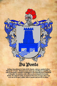Escudo heráldico del apellido DA PONTE