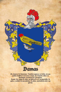 Escudo heráldico del apellido DAMAS
