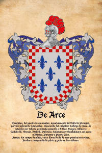 Escudo heráldico del apellido DE ARCE