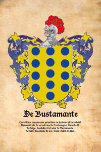 Escudo heráldico del apellido DE BUSTAMANTE