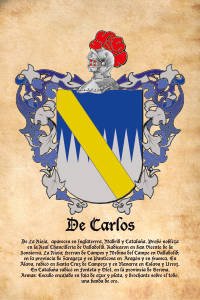Escudo heráldico del apellido DE CARLOS