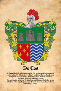 Escudo heráldico del apellido DE COS