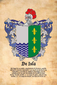 Escudo heráldico del apellido DE ISLA