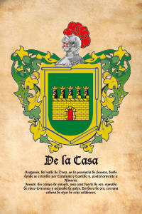 Escudo heráldico del apellido DE LA CASA