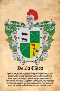 Escudo heráldico del apellido DE LA CHICA