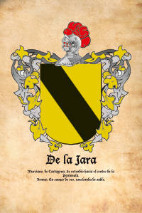 Escudo heráldico del apellido DE LA JARA