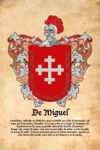 Escudo heráldico del apellido DE MIGUEL