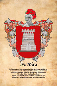 Escudo heráldico del apellido DE MIRA