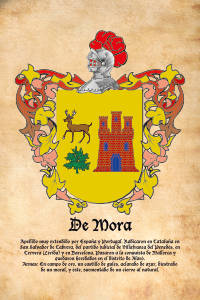 Escudo heráldico del apellido DE MORA