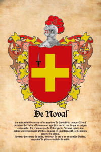 Escudo heráldico del apellido DE NOVAL