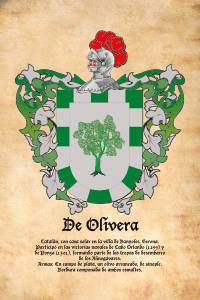 Escudo heráldico del apellido DE OLIVERA