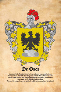 Escudo heráldico del apellido DE OSES