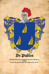 Escudo heráldico del apellido DE PABLOS