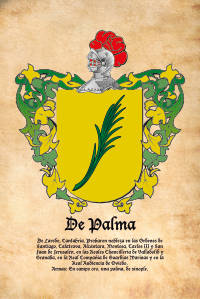 Escudo heráldico del apellido DE PALMA