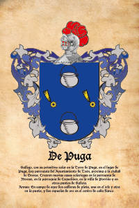 Escudo heráldico del apellido DE PUGA