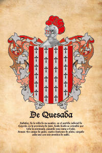 Escudo heráldico del apellido DE QUESADA