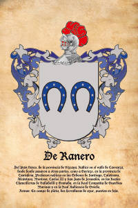 Escudo heráldico del apellido DE RANERO