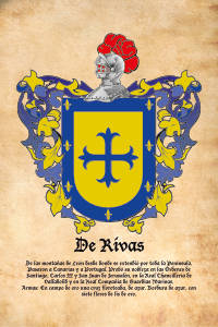Escudo heráldico del apellido DE RIVAS