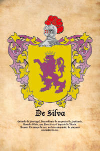 Escudo heráldico del apellido DE SILVA