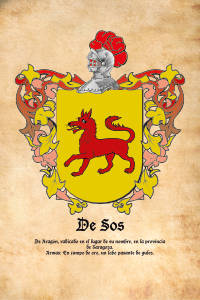 Escudo heráldico del apellido DE SOS