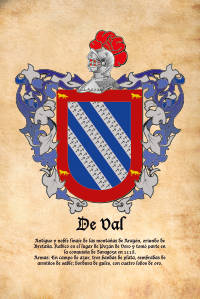 Escudo heráldico del apellido DE VAL