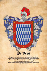 Escudo heráldico del apellido DE VERA