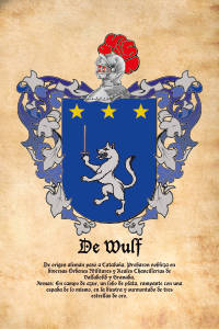 Escudo heráldico del apellido DE WULF