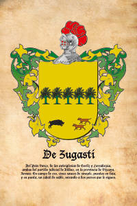 Escudo heráldico del apellido DE ZUGASTI