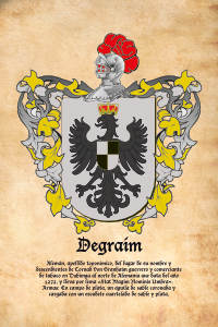 Escudo heráldico del apellido Degraim