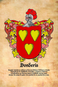 Escudo heráldico del apellido DONDERIS