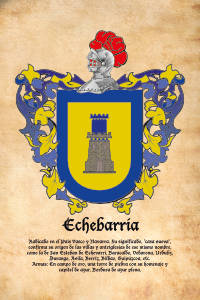 Escudo heráldico del apellido ECHEBARRIA