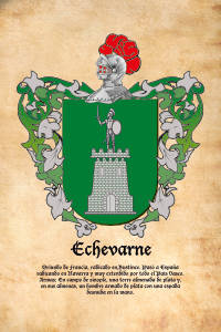 Escudo heráldico del apellido ECHEVARNE