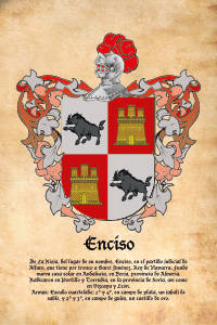 Escudo heráldico del apellido ENCISO