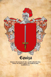 Escudo heráldico del apellido EQUIZA