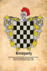 Escudo heráldico del apellido ERRAZURIZ