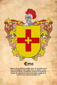 Escudo heráldico del apellido ERRO
