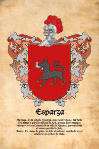 Escudo heráldico del apellido ESPARZA
