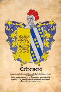 Escudo heráldico del apellido ESTREMERA
