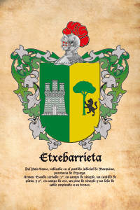 Escudo heráldico del apellido ETXEBARRIETA