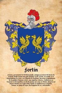 Escudo heráldico del apellido FORTIN