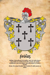 Escudo heráldico del apellido FROLAZ