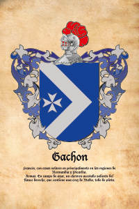 Escudo heráldico del apellido GACHON