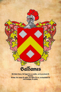 Escudo heráldico del apellido GALDAMES