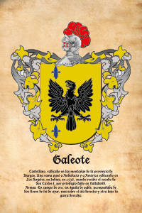 Escudo heráldico del apellido GALEOTE